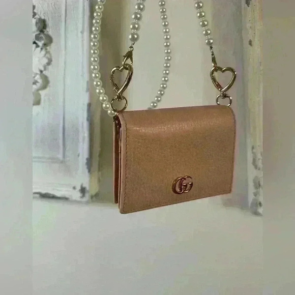 Authentic Gucci compact wallet Pink Beige - Picture 4 of 13